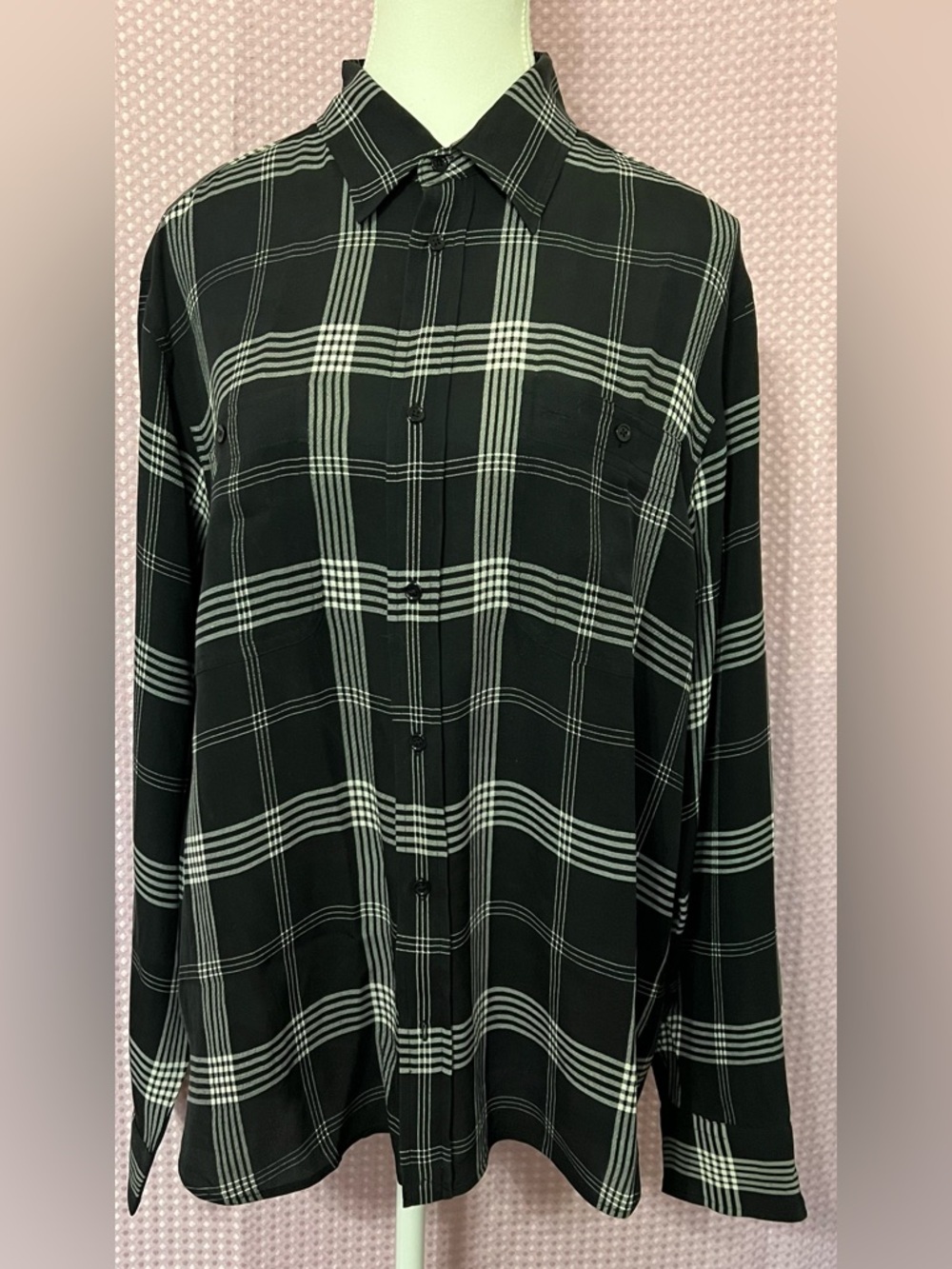Polo by Ralph Lauren Black and White Plaid Button-Down Shirt